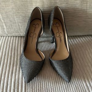 Jessica Simpson silver Stiletto Heels